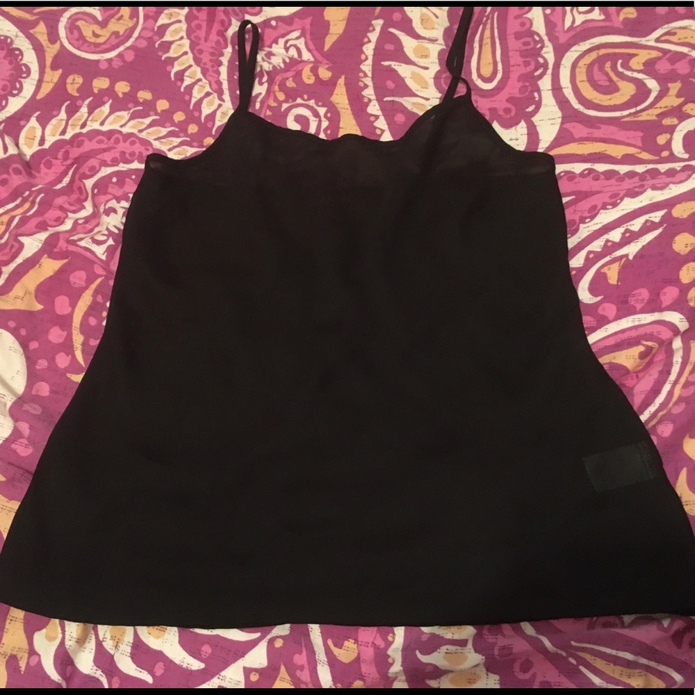 Black sheer tank top